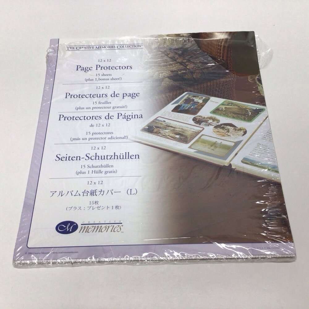 Creative Memories 12x12 Page Protectors 15 Sheets New Open Package